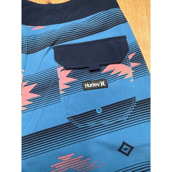 NWT Hurley Weekender 20" Board Shorts Blue Geometric Men's Swimwear 29 - Picture 5 of 6